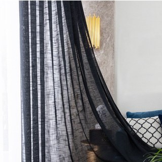 A Touch of Sunshine Black Semi Heavy Net Curtain 2