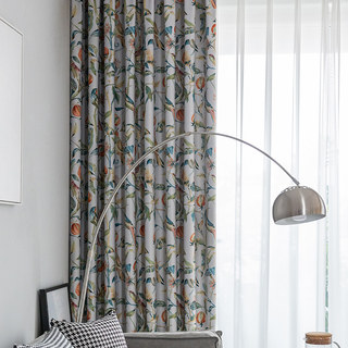 Harvest & Bird Multi Coloured Floral Blackout Curtain