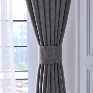 Sleek City Gray Blackout Curtain Drapes 6