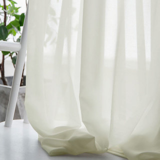 Soft Breeze Pastel Yellow Chiffon Sheer Curtain 2