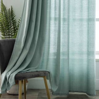 The Bright Side Mint Green Heavy Semi Sheer Curtain 2