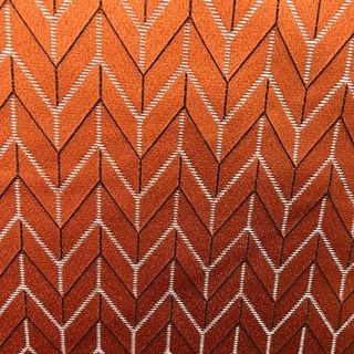 Elegante Art Deco Chevron Orange Curtain