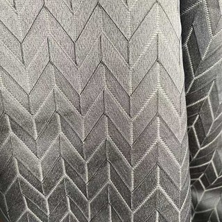 Elegante Art Deco Chevron Silvery Grey Curtains