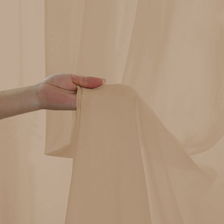 Soft Breeze Mocha Chiffon Sheer Voile Curtain 3