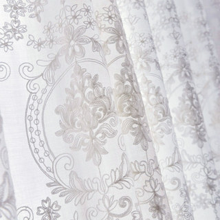 Royal Embroidered White Voile Curtain 6