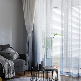 The Perfect Blend Ombre Grey Textured ​Sheer Curtain 4