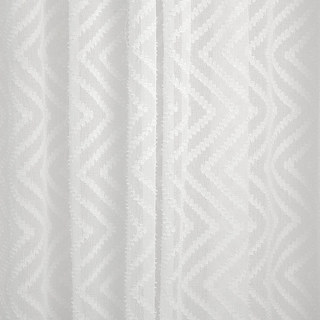Echo Vertical Wave Patterned Ivory White Voile Curtain 4