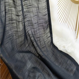 A Touch of Sunshine Black Heavy Semi Sheer Curtain 1