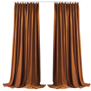 Scandinavian Basketweave Terracotta Burnt Orange Embossed Blackout Velvet Curtains 8